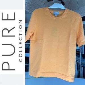 Pure Collection Apricot cashmere t-shirt
